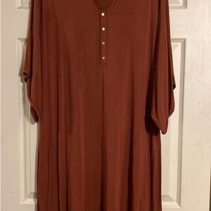 Dwell & Slumber Caftan Rust Orange Dress